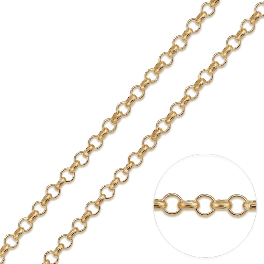 14K Yellow Gold 2.5mm Rolo Chain