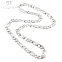 925 Sterling Silver Solid Figaro 8.5mm ITProLux Link Chain
