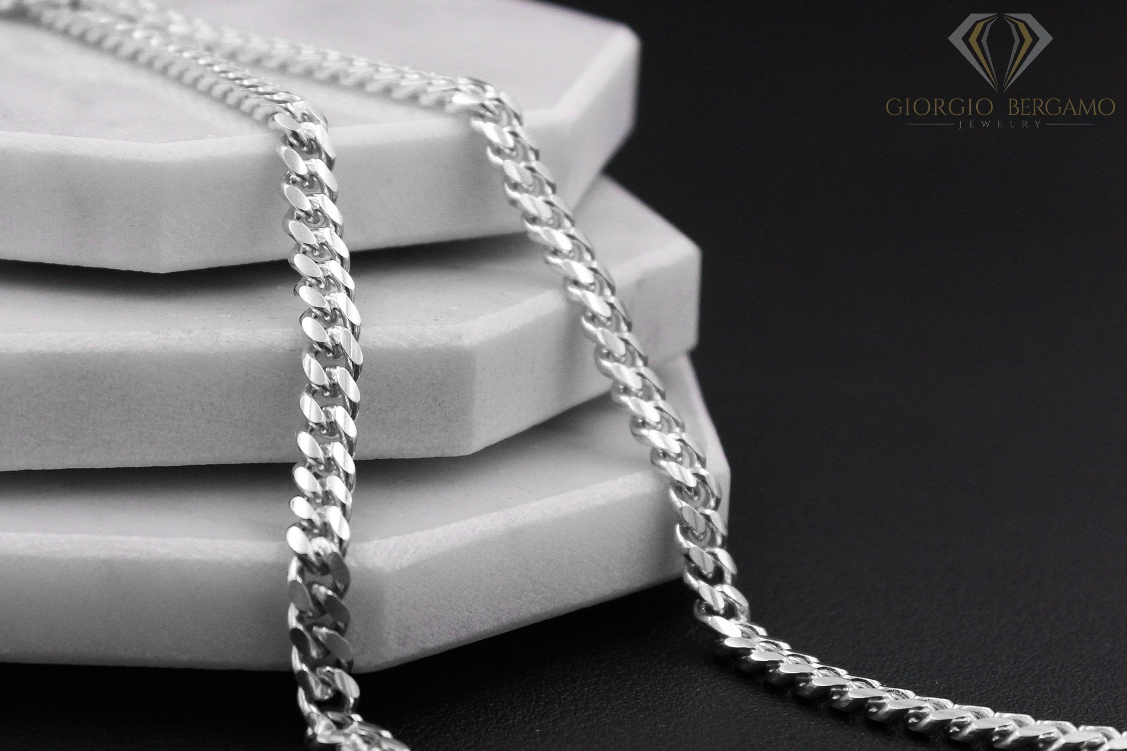 925 Sterling Silver Solid Miami Cuban 2.5mm ITProLux Curb Link Chain