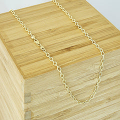 14K Yellow Gold 2.5mm Textured Cable Chain