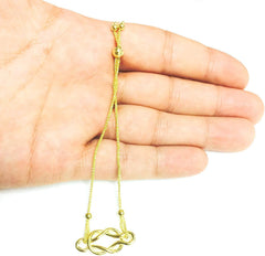 14K Yellow Gold Celtic Knot Adjustable Pull Bolo Bracelet