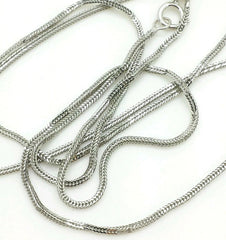 14K White Gold 1mm Foxtail Chain