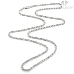 925 Sterling Silver Solid Rope 3mm Diamond Cut ITProLux Chain
