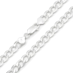 925 Sterling Silver Solid Cuban 7.5mm ITProLux Curb Link Chain