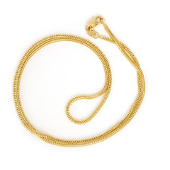 14K Yellow Gold 1mm Foxtail Chain