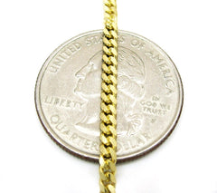 14K Yellow Gold 2.5mm Miami Cuban Curb Chain