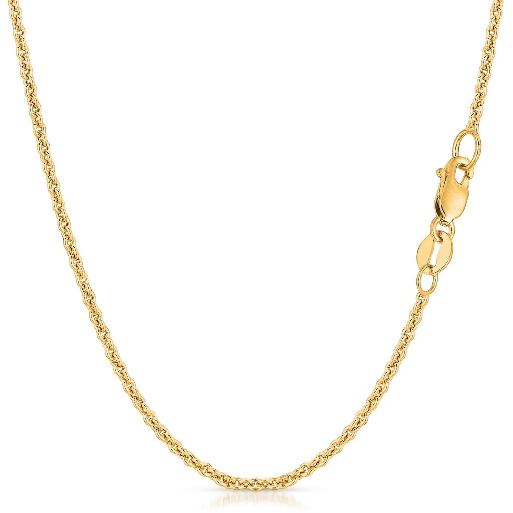 14K Yellow Gold 2mm Forsantina Cable Chain