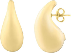 14K Yellow Gold Raindrop Statement Stud Earrings