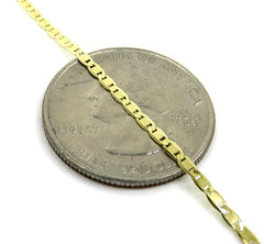 14K Yellow Gold 1.5mm Flat Mariner Anchor Chain