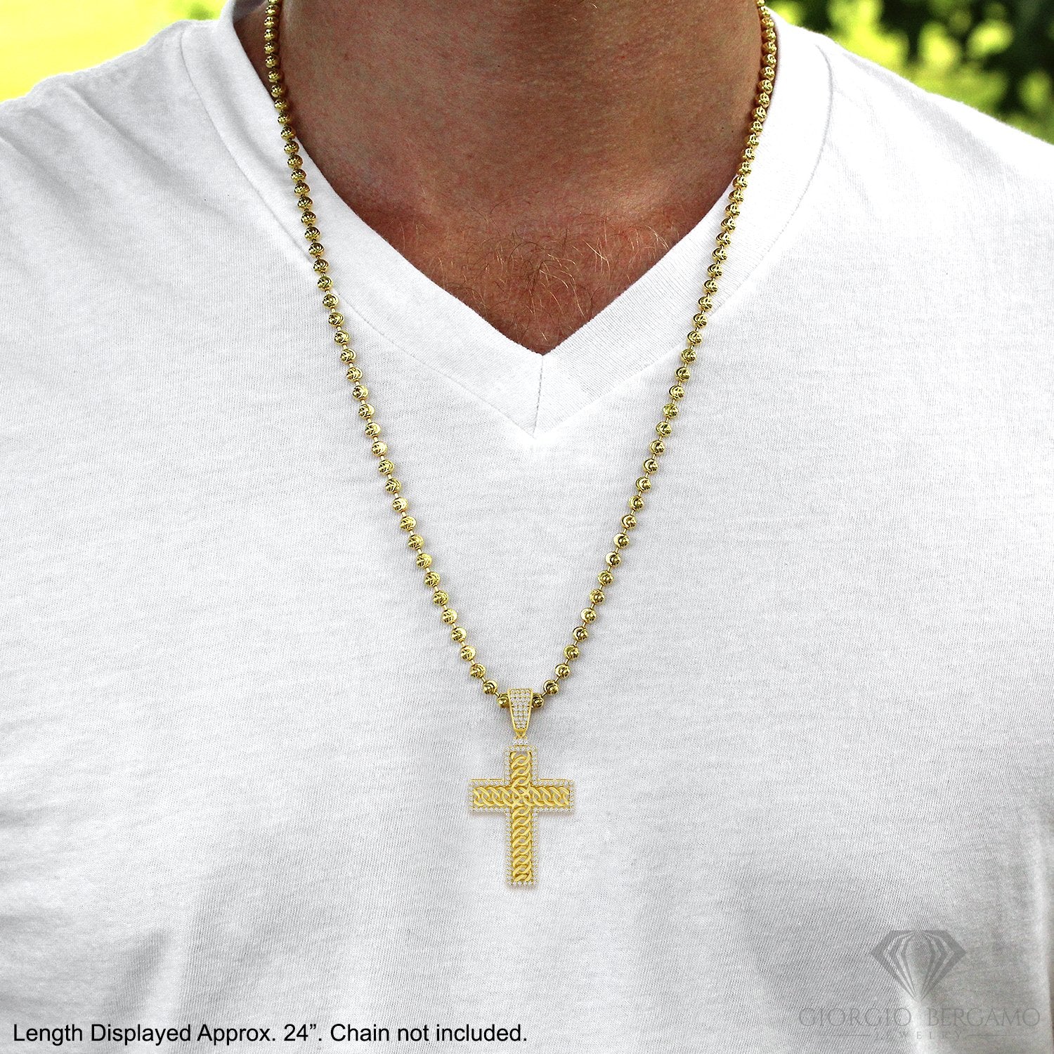 Gold Cross Chain Link Weave