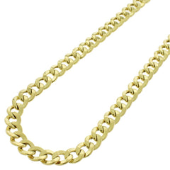 14K Yellow Gold 6.5mm Hollow Cuban Curb Link Chain