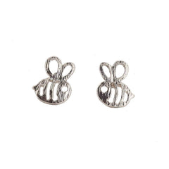 Gold Plated Bumblebee Cut Out Stud Earrings