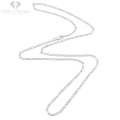 925 Sterling Silver Solid Figaro 2.5mm ITProLux Link Chain