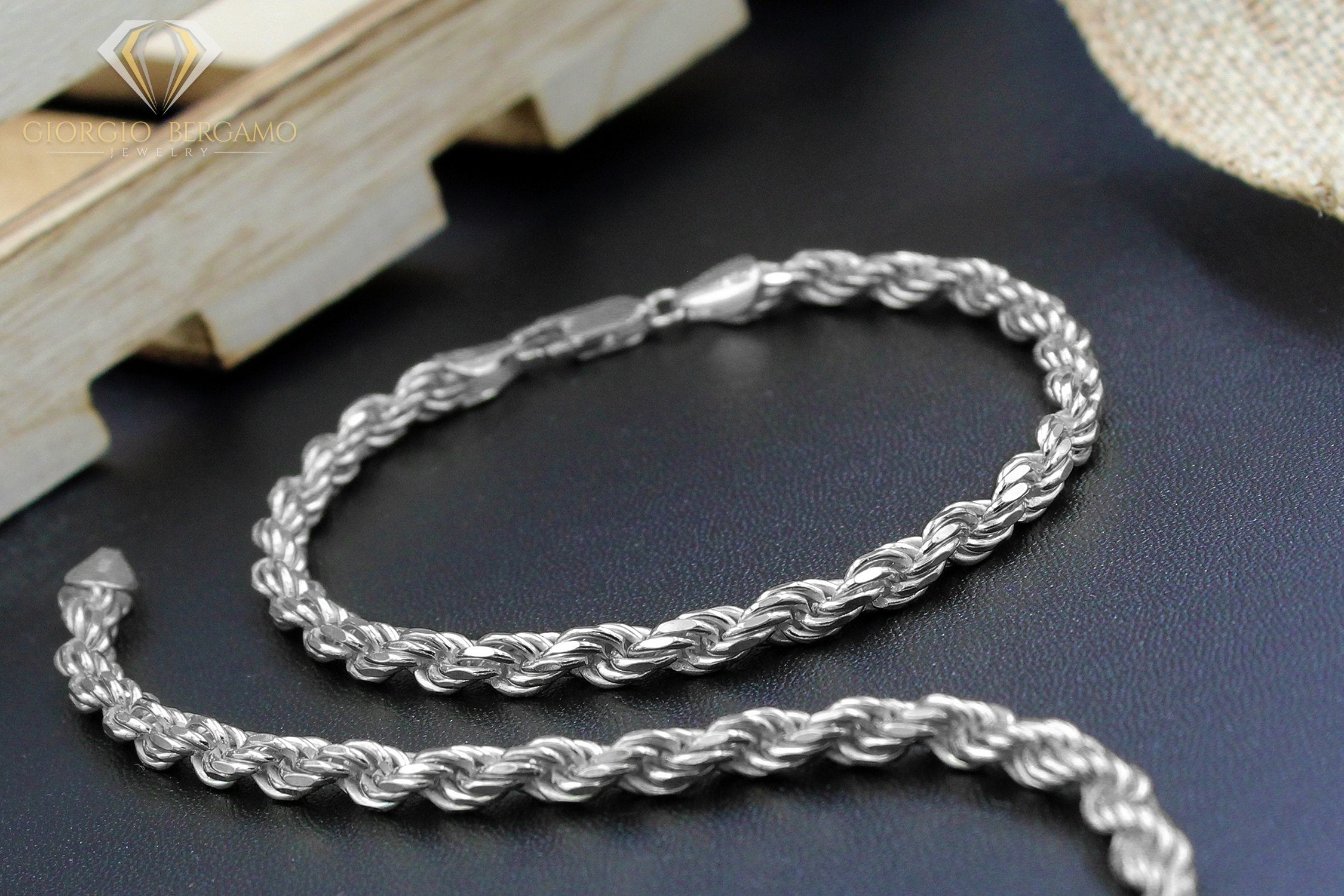 Sterling Silver Rhodium-plated 7.5in. Bracelet QLF1320-7.5 | Branham's  Jewelry | East Tawas, MI