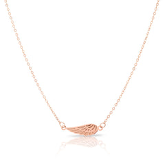 14K Gold Angel Wing Pendant Necklace