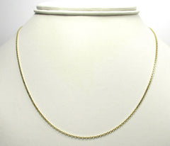 10K Yellow Gold 1mm Cable Diamond Cut Chain