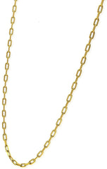 14K Yellow Gold Paper Clip 2.5mm Link Chain