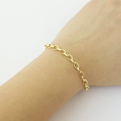 14K Yellow Gold 4.5mm Oval Rolo Chain