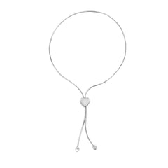 14K Gold Snake Chain Heart Lariat Adjustable Pull Bolo Bracelets