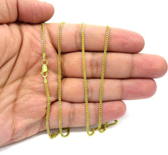 14K Yellow Gold 2mm Miami Cuban Curb Chain