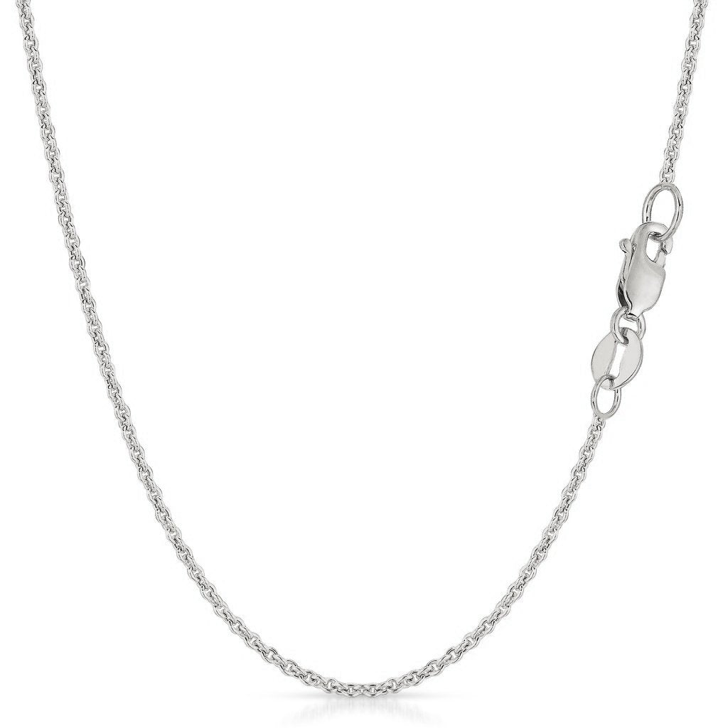 14K White Gold 1.5mm Forsantina Cable Chain