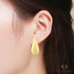 14K Yellow Gold Raindrop Statement Stud Earrings