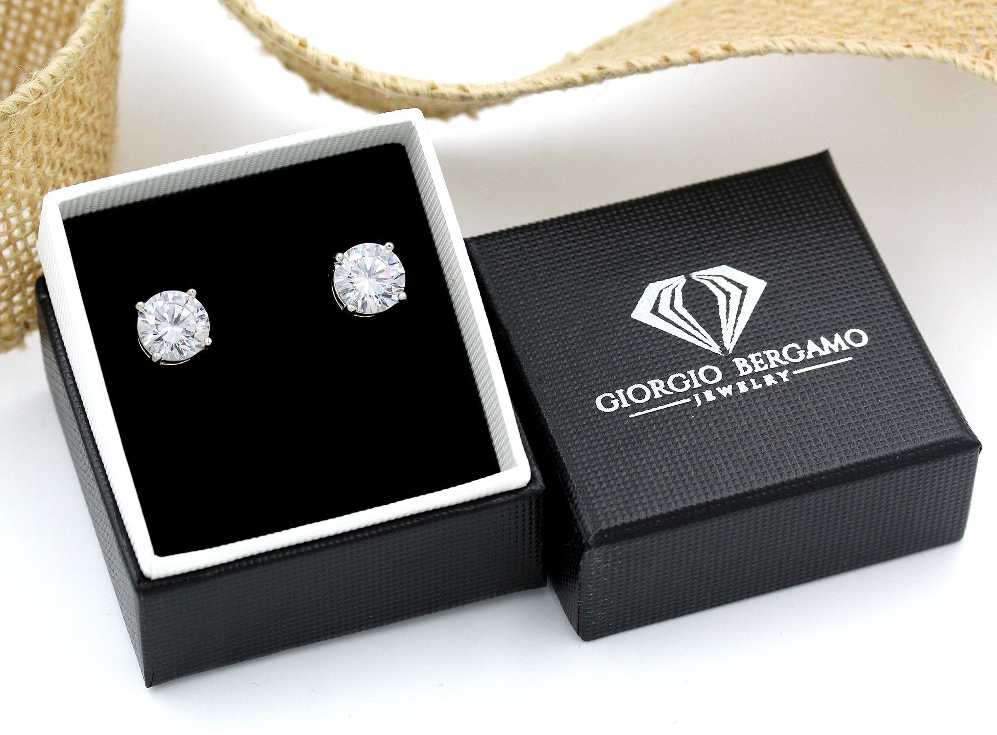 Orecchini Quadrato Zircone Argento Sterling 925 Brillante - Foto 8
