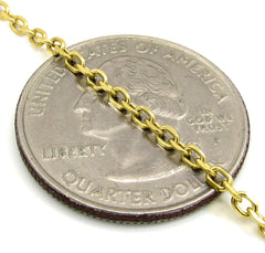 14K Yellow Gold 2mm Cable Diamond Cut Chain