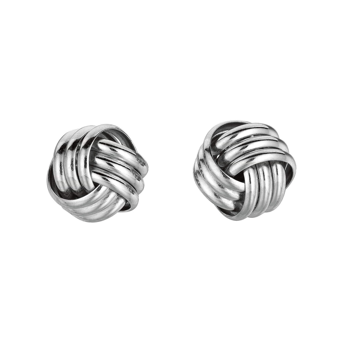 925 Sterling Silver Polished Love Knot Stud Earrings