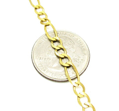 10K Yellow Gold 4.5mm Solid Figaro Link Chain