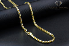 14K Yellow Gold 3mm Solid Franco Chain