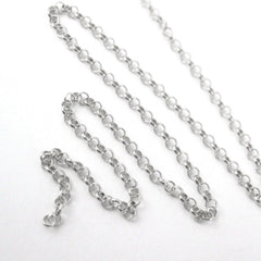 10K White Gold 2mm Rolo Chain