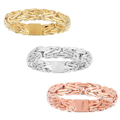 14K Gold Byzantine Link Ring