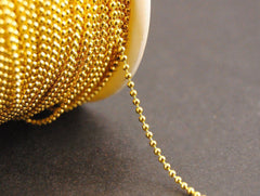 14K Yellow Gold 1.5mm Ball Bead Chain