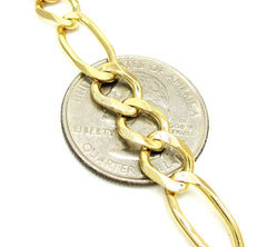 10K Yellow Gold 8mm Solid Figaro Link Chain