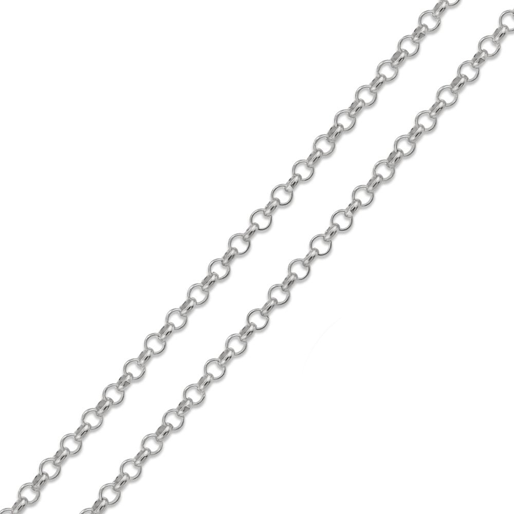 10K White Gold 2mm Rolo Chain