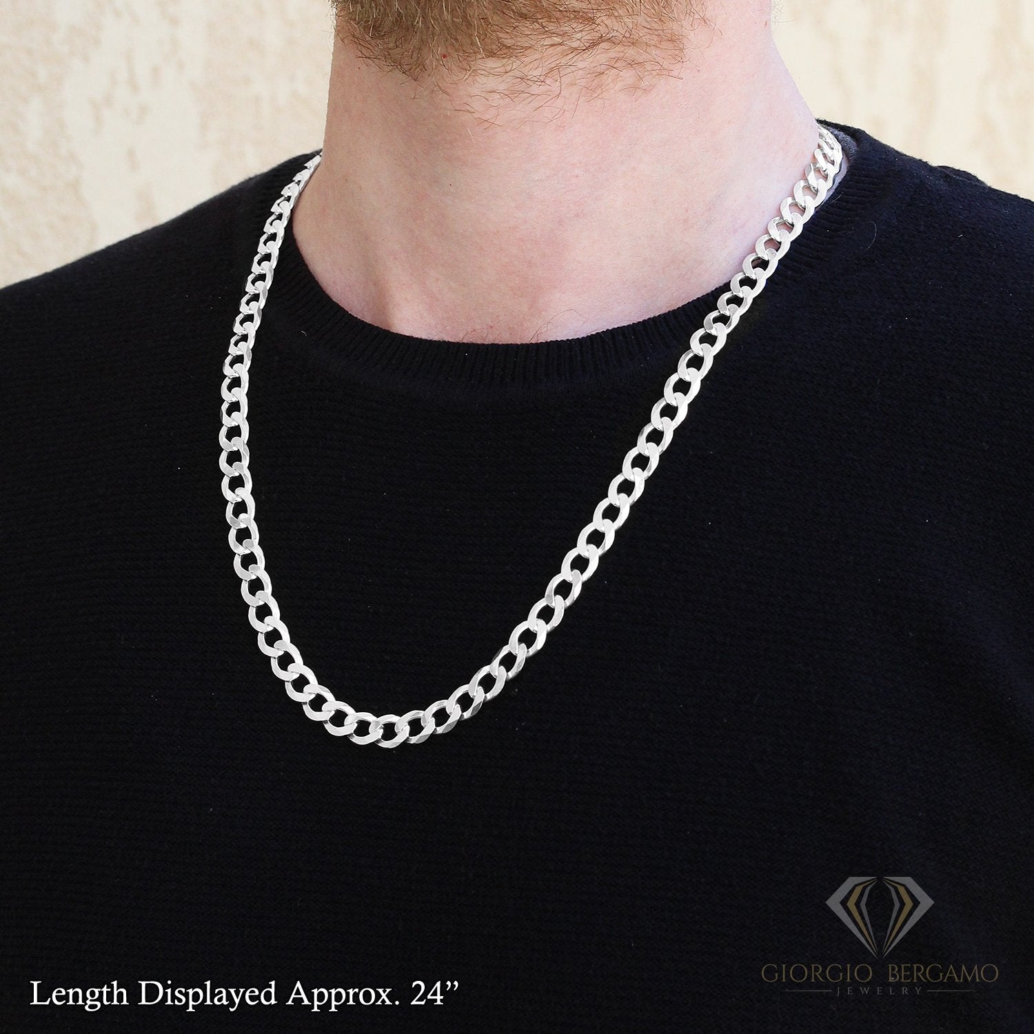 925 Sterling Silver Solid Cuban 8.5mm ITProLux Curb Link Chain