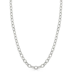 14K White Gold 2.5mm Textured Cable Chain
