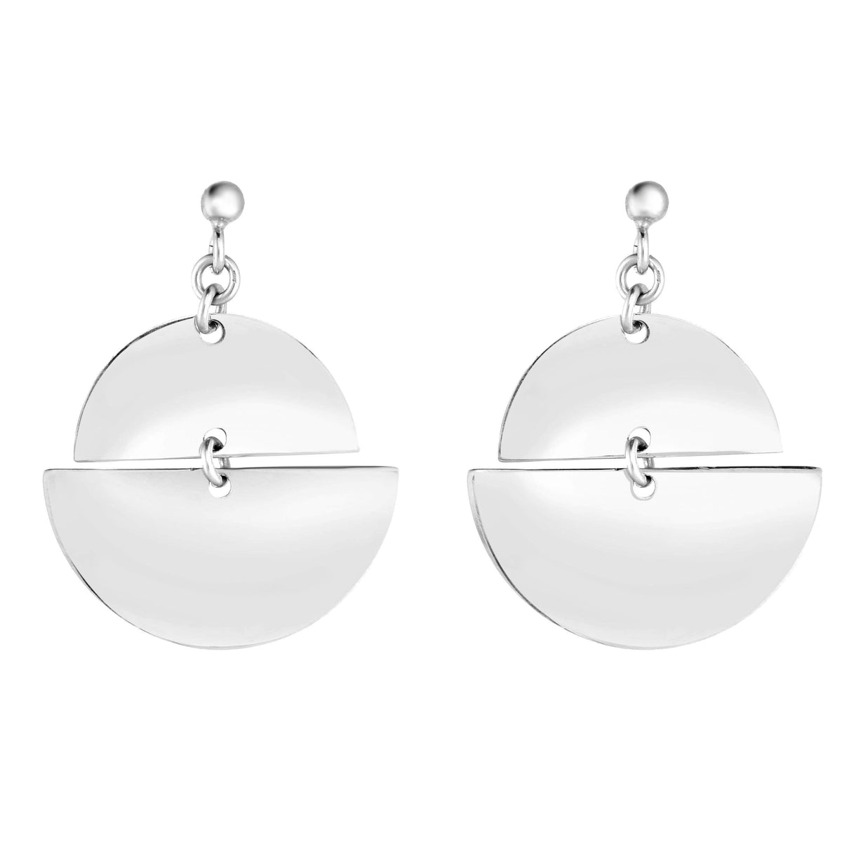 925 Sterling Silver Fancy Dangle Abstract Drop Earrings