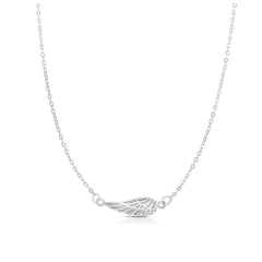 14K Gold Angel Wing Pendant Necklace