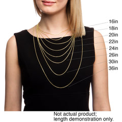 14K Yellow Gold Engraveable Diamond Disc Pendant Necklace