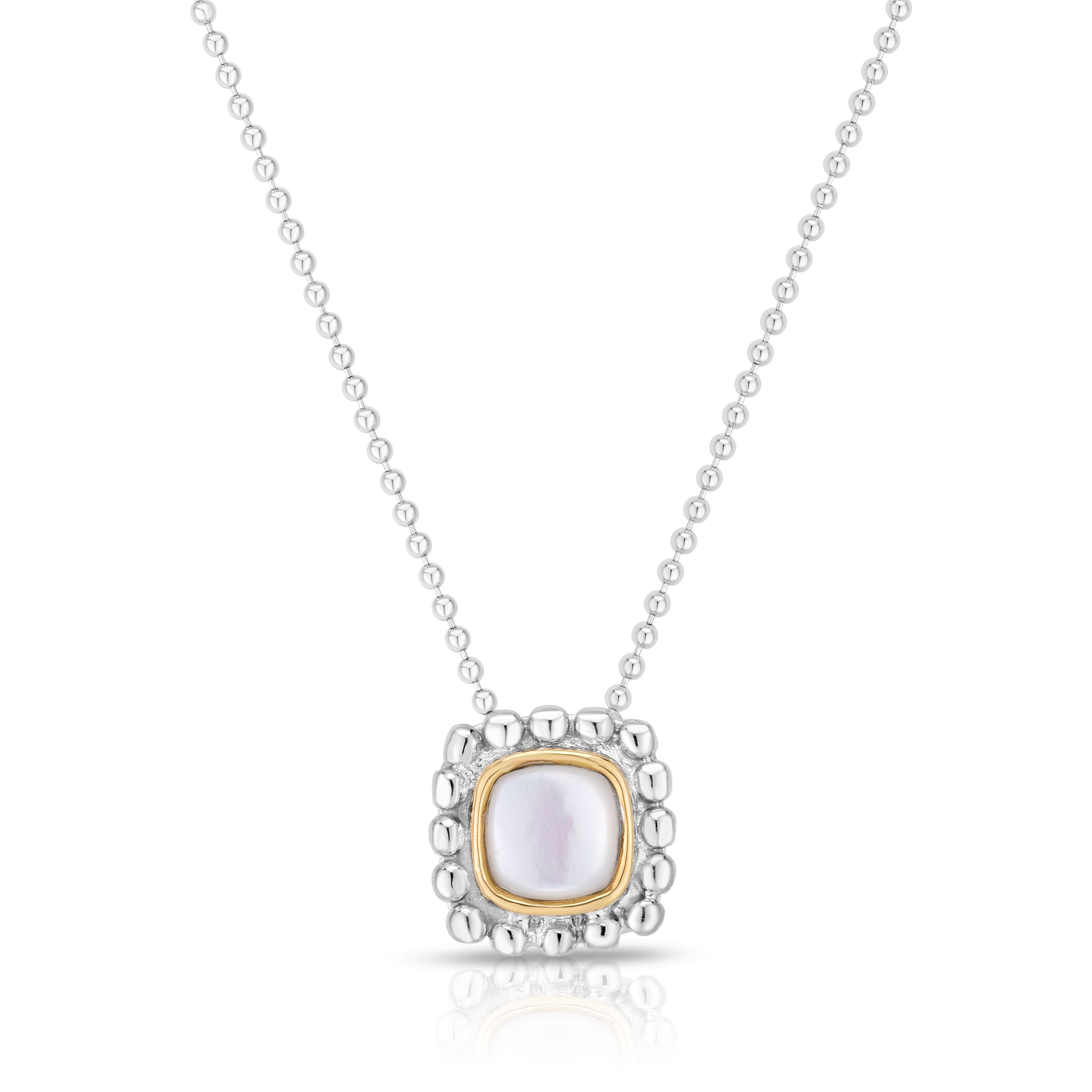 925 Sterling Silver Gemstone Halo Pendant Necklace