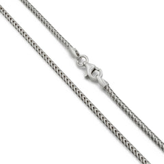 14K White Gold 1.5mm Solid Franco Chain