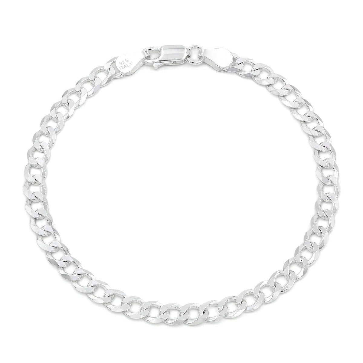 925 Sterling Silver Solid Cuban 5mm ITProLux Curb Link Bracelet