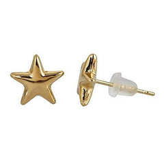 14K Yellow Gold Polished Star Stud Earring